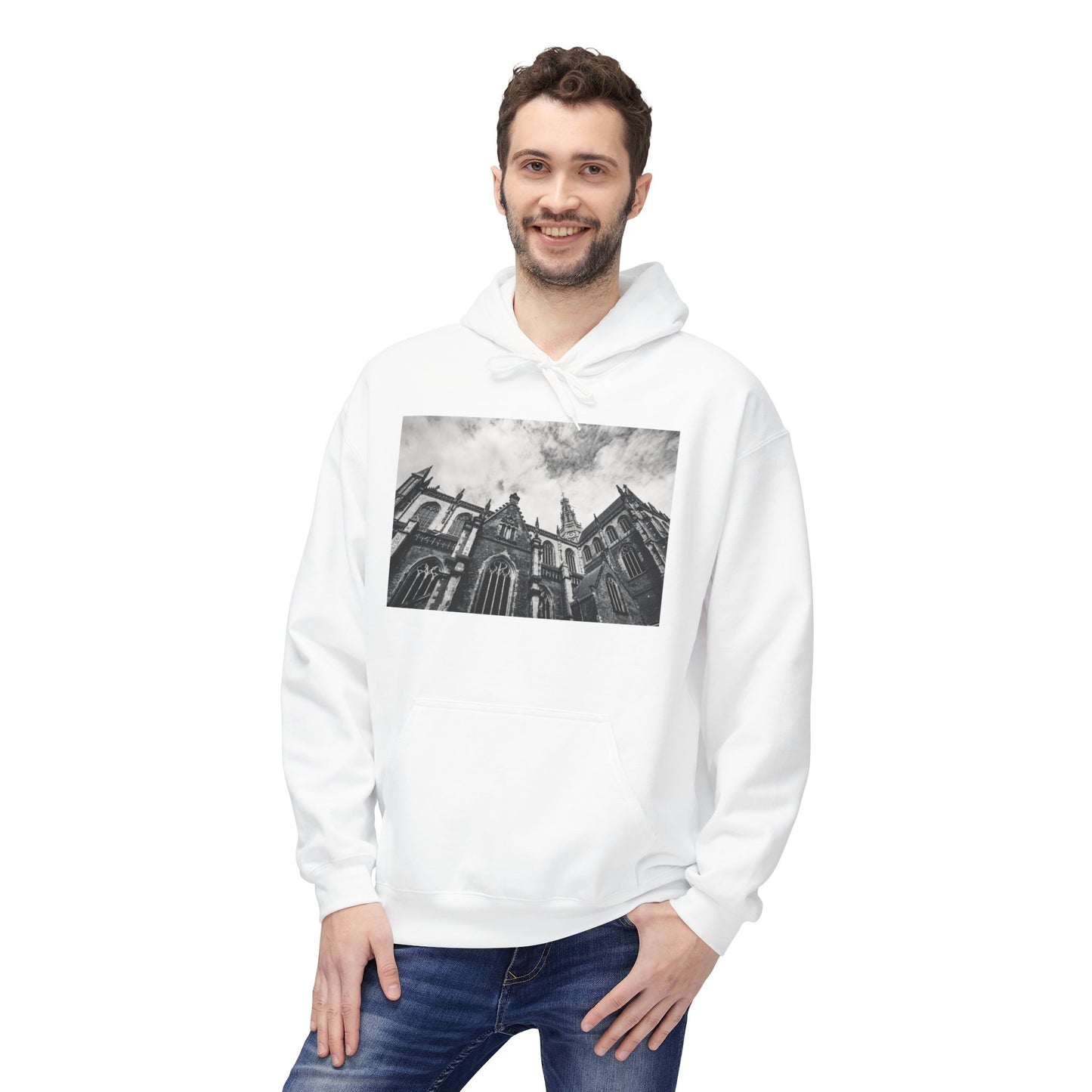 Cathedral Form Monochrome Haarlem Fleece Hoodie