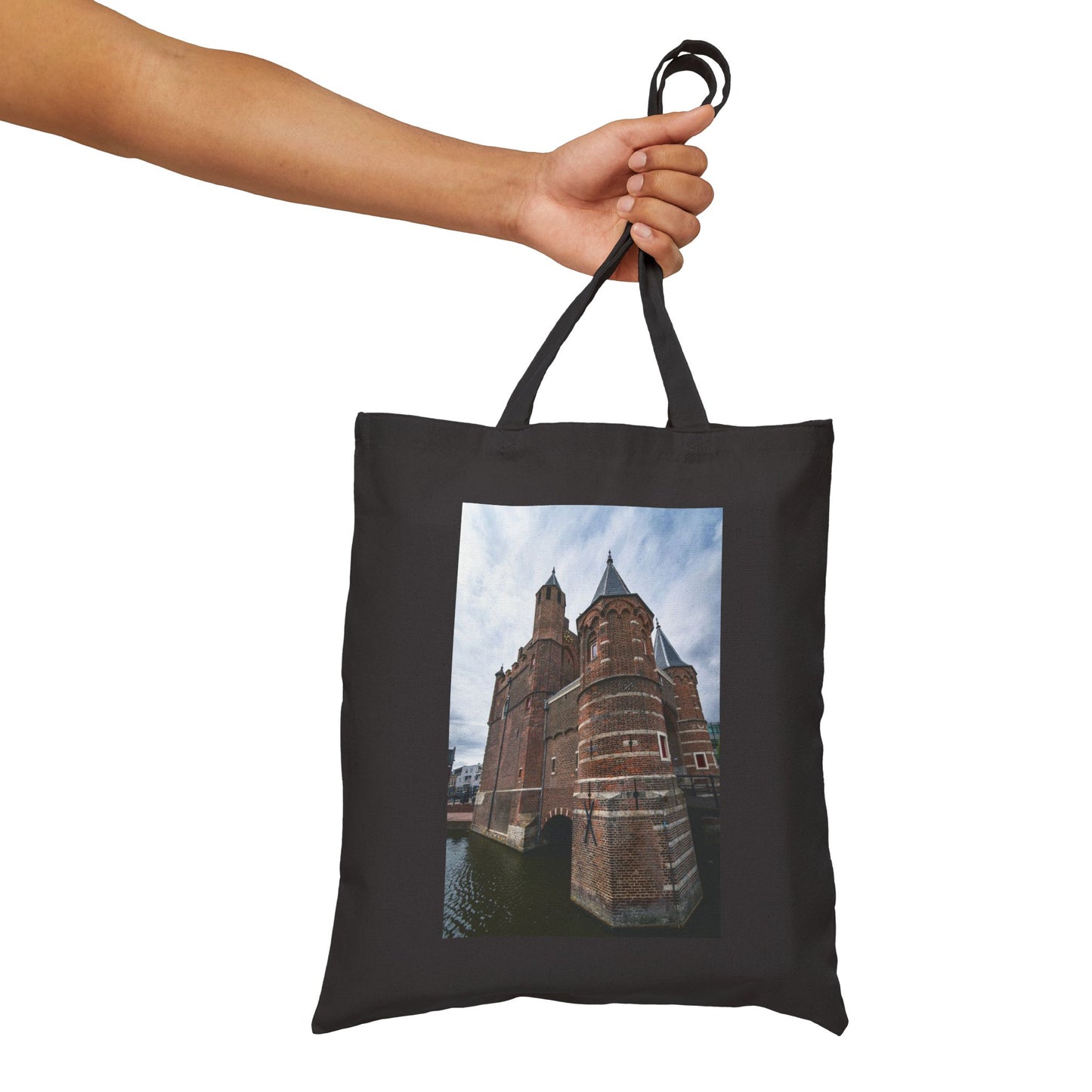 City Spire Haarlem Cotton Canvas Tote Bag with Artistic Photographic Print