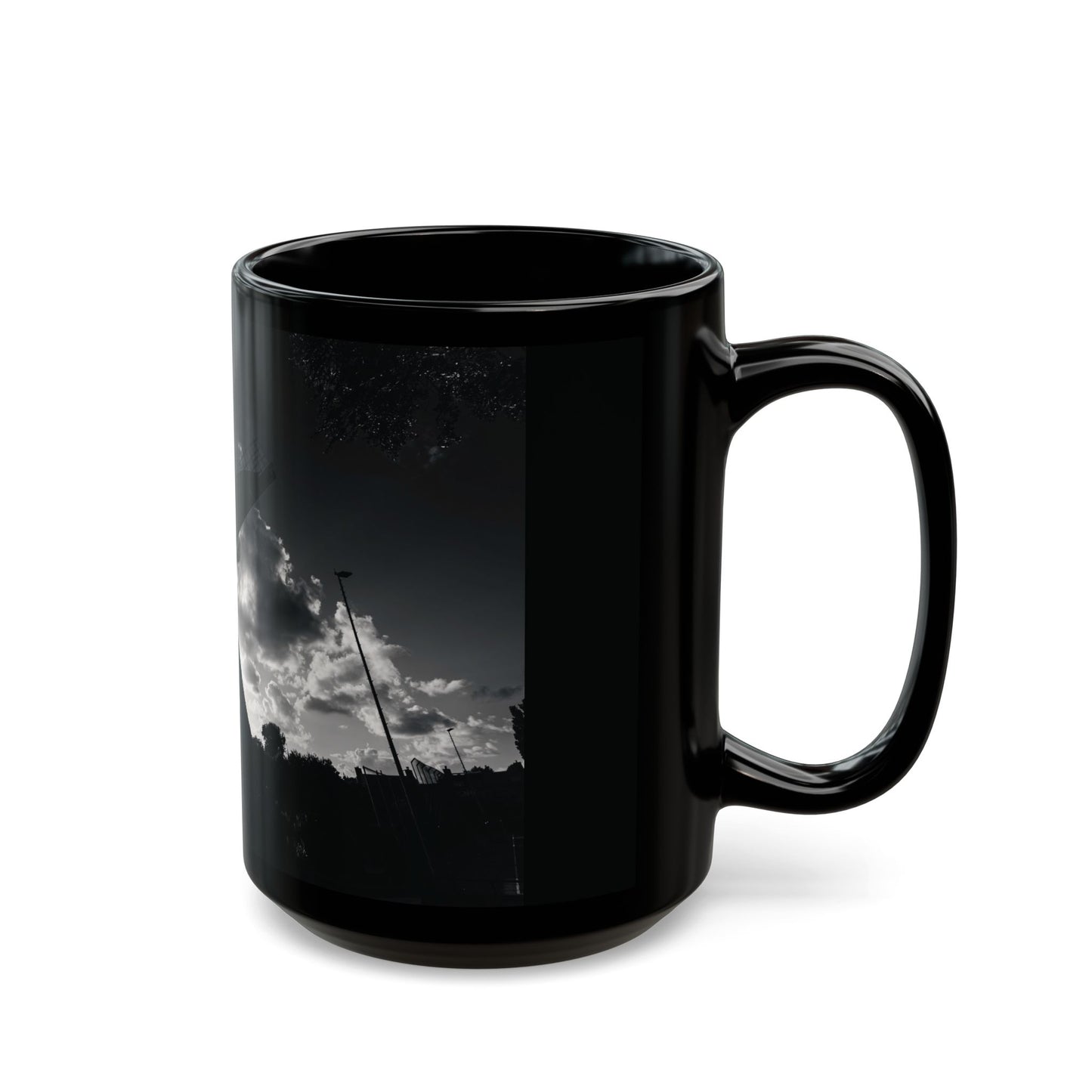 Monochrome Sky Leiden Windmill Ceramic Mug 11oz 15oz
