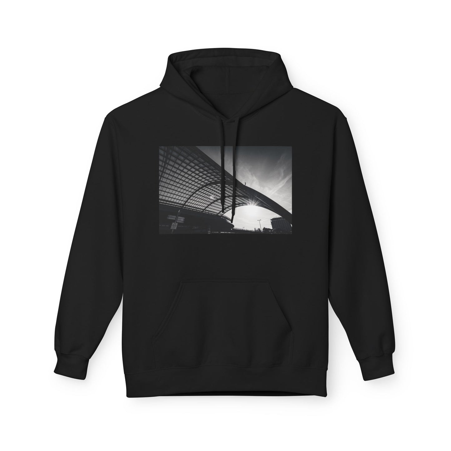 Amsterdam | Architectural Wave Monochrome Fleece Hoodie