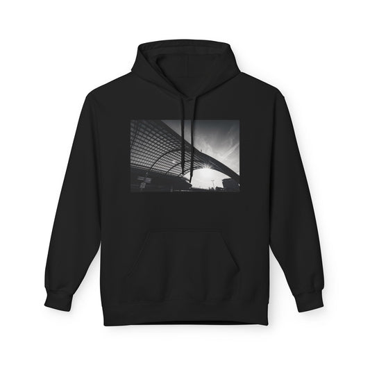 Amsterdam | Architectural Wave Monochrome Fleece Hoodie