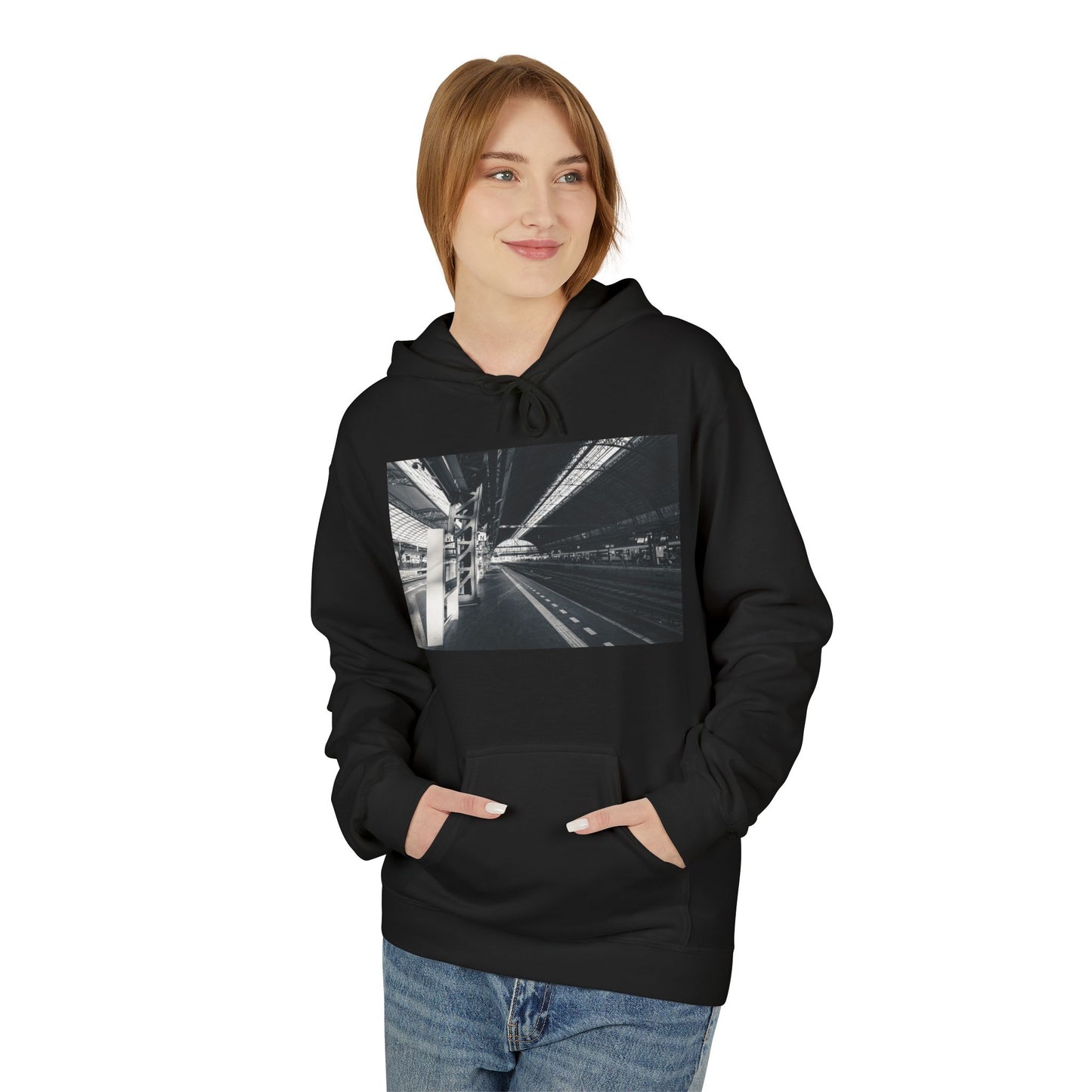 Amsterdam Central | Architectural Form Monochrome Fleece Hoodie