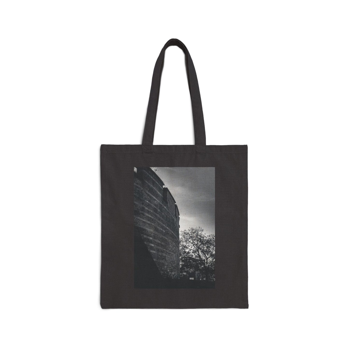 Citadel Angle Leiden Monochrome Cotton Canvas Tote Bag with Artistic Photographic Print