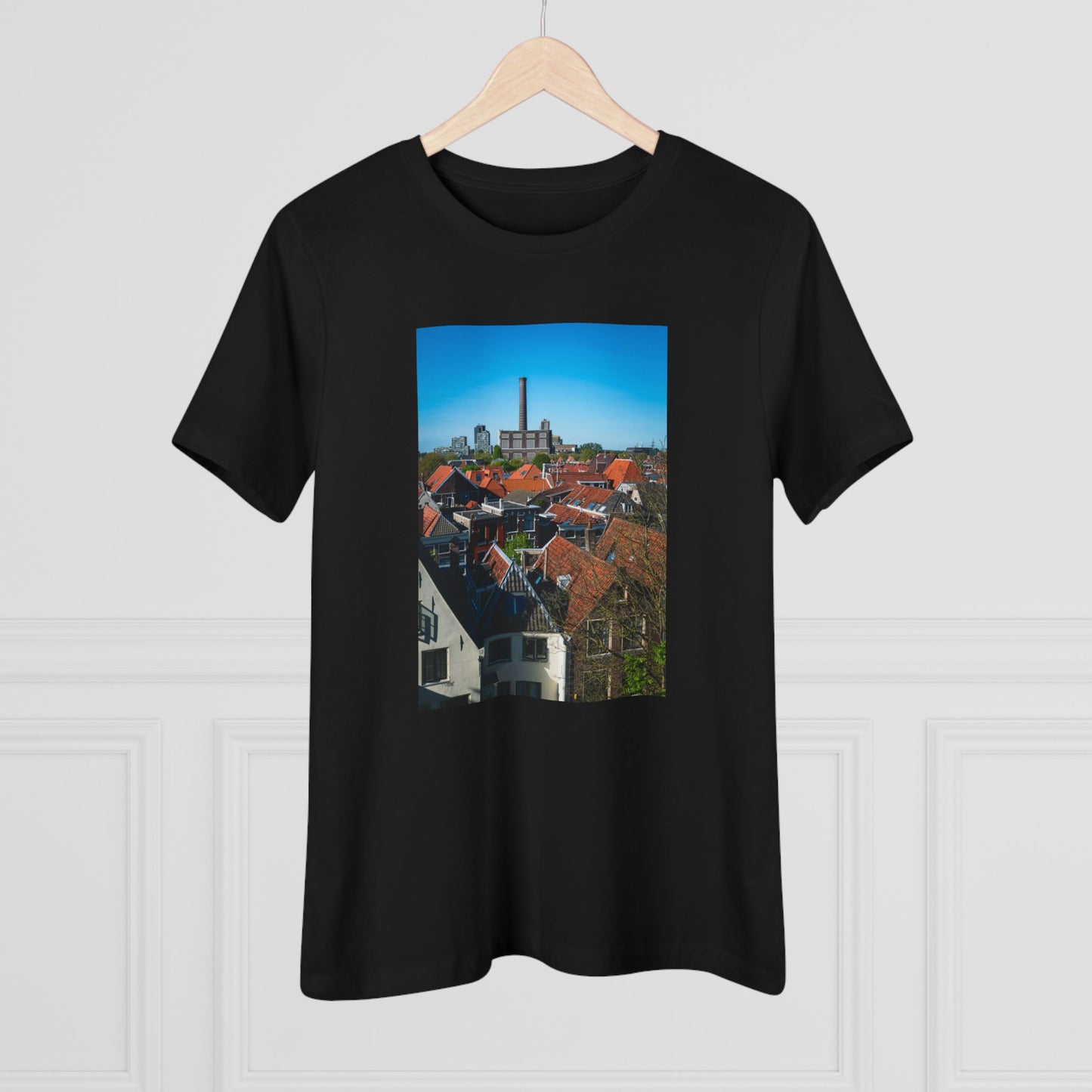 Leiden Rooftops the Burcht Leiden Woman's Tee | The StudioTJ Signature Collection