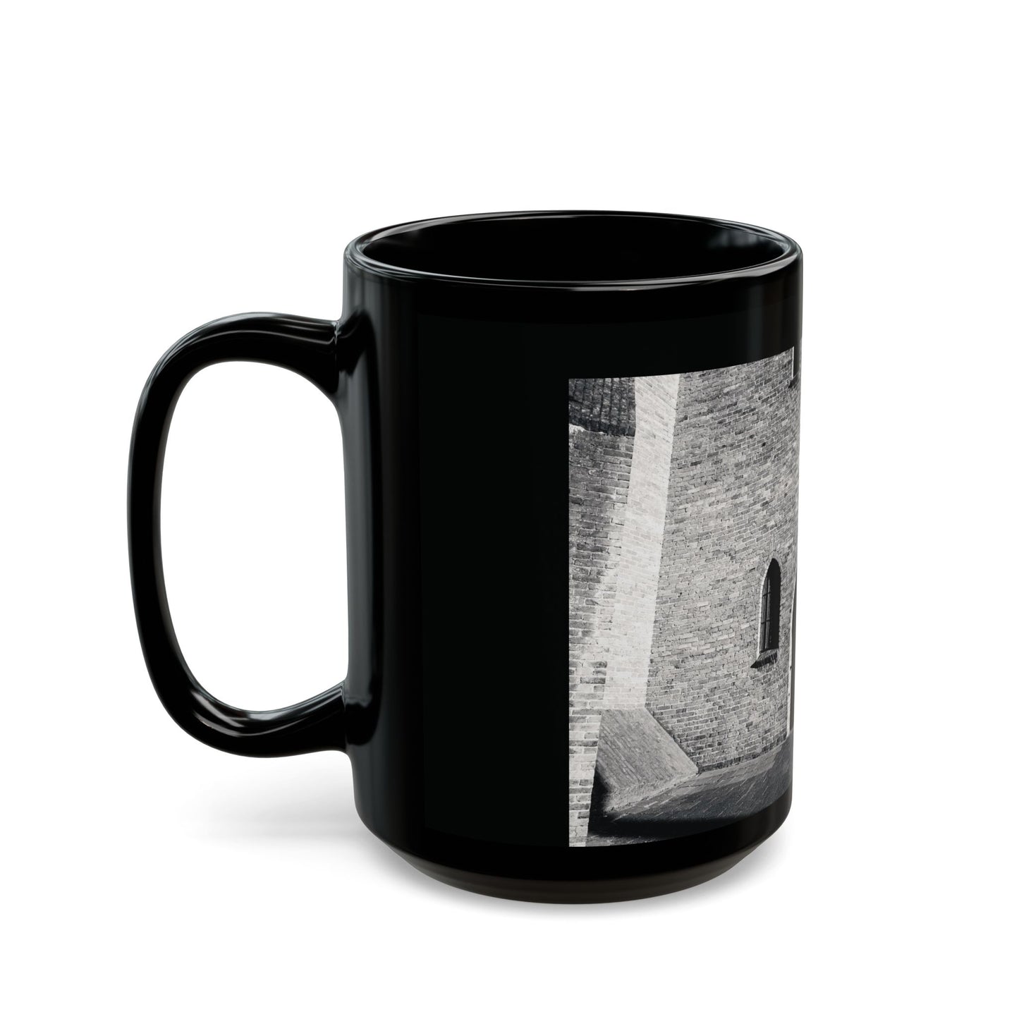 Monochrome Ancient Leiden Wall Ceramic Mug 11oz 15oz