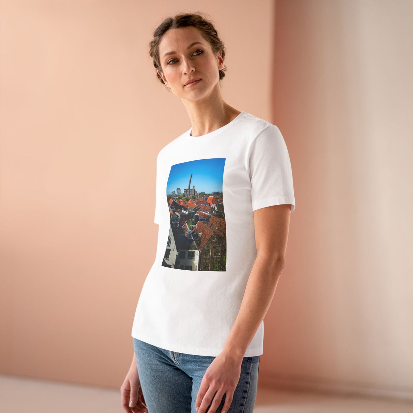 Leiden Rooftops the Burcht Leiden Woman's Tee | The StudioTJ Signature Collection