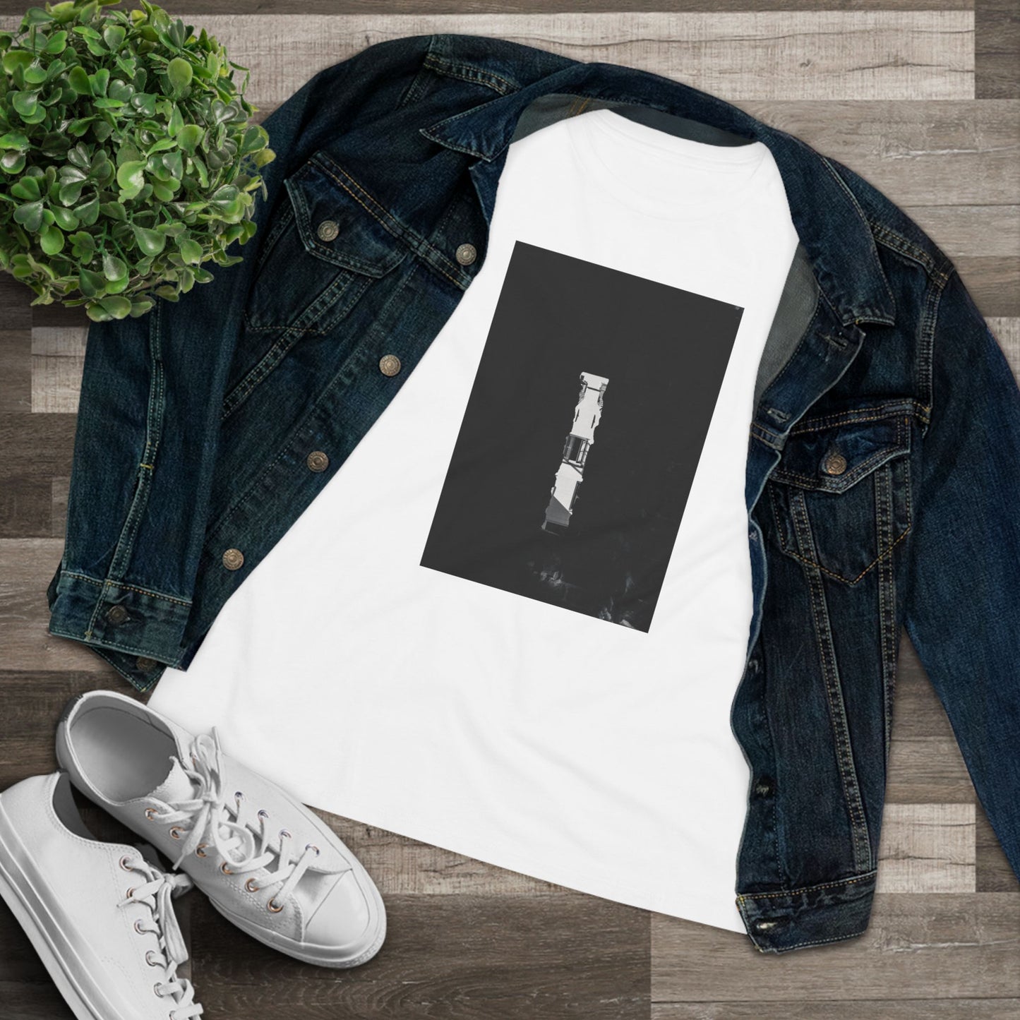 A Window in Time Burcht Leiden Moody Woman's Tee | The Monochrome Moods Collection