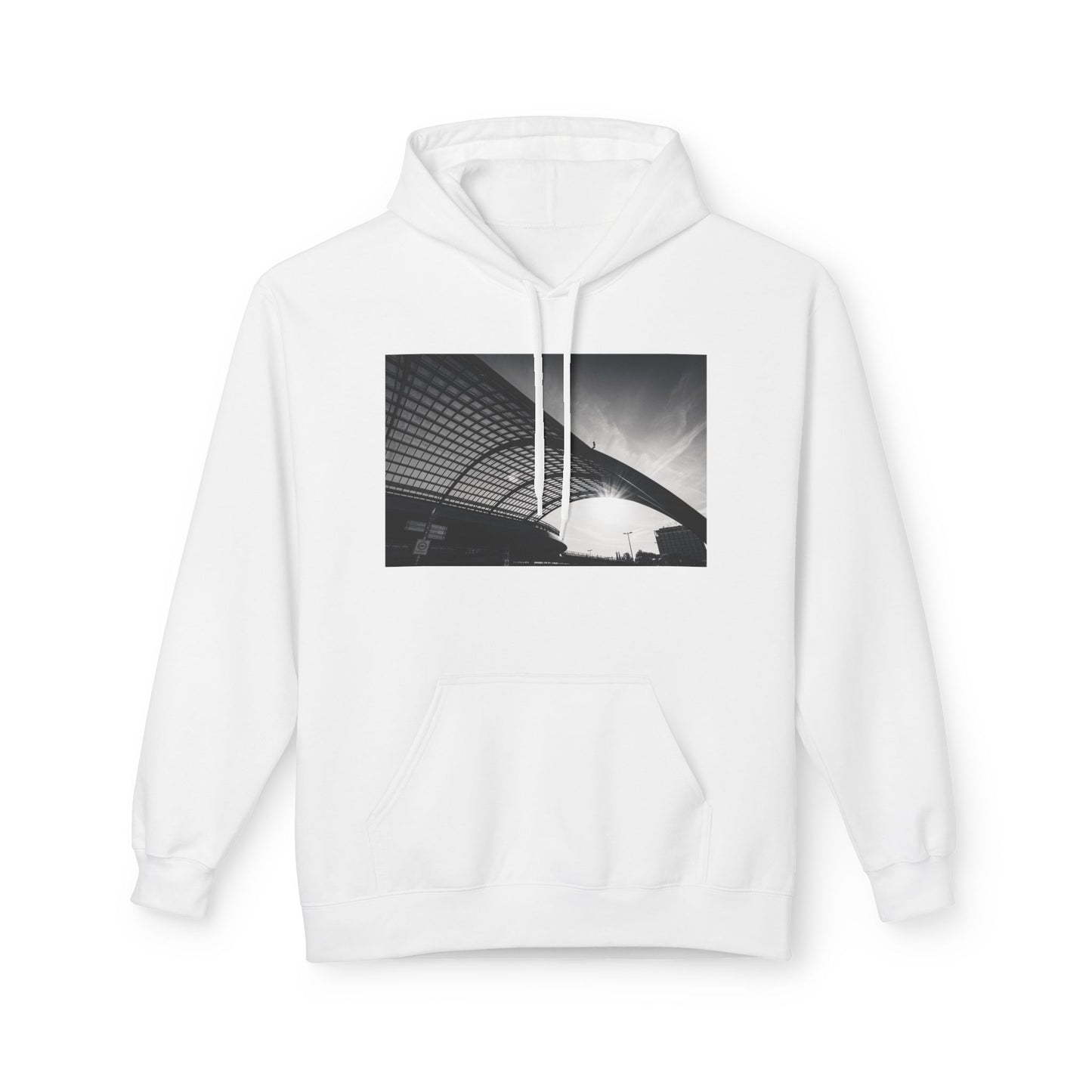 Amsterdam | Architectural Wave Monochrome Fleece Hoodie