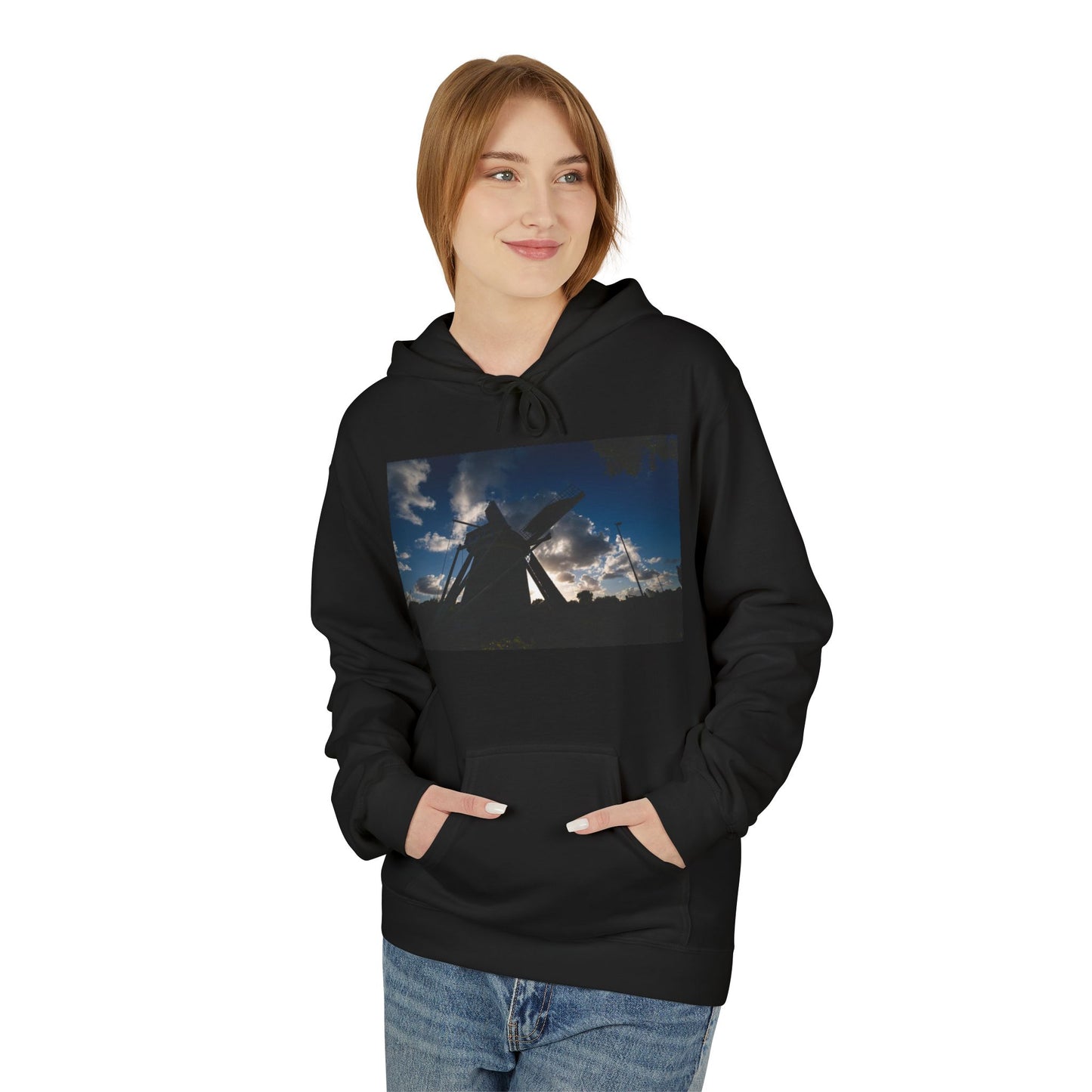 Dramatic Sky Leiden Windmill Fleece Hoodie